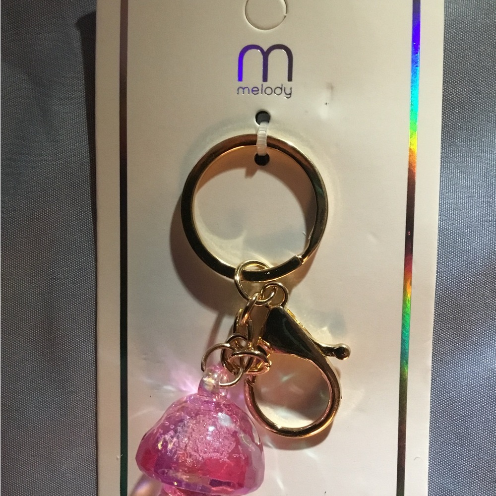 Pink Mushroom Keychain - Picture 3 of 3